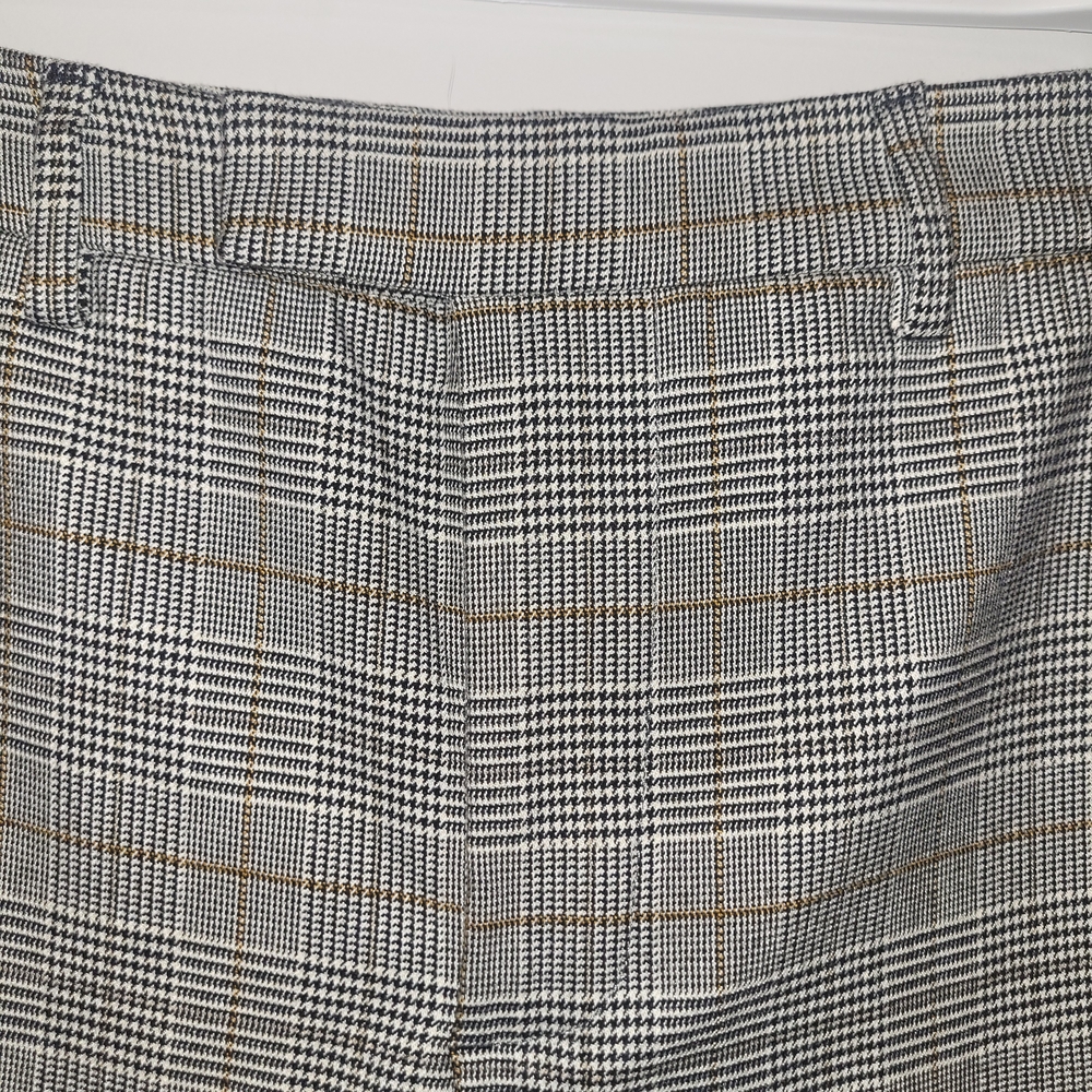 Zara Woman Gray Plaid Tailored Slim Leg Pants Size 6 - Picture 3 of 7